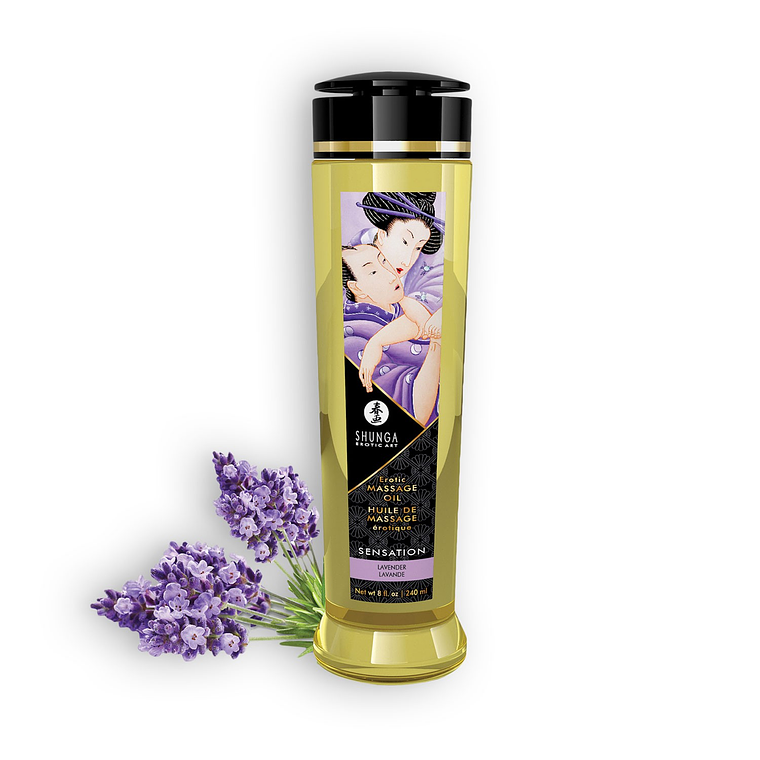 ÓLEO DE MASSAGEM SHUNGA SENSATION LAVANDA 240ML 1