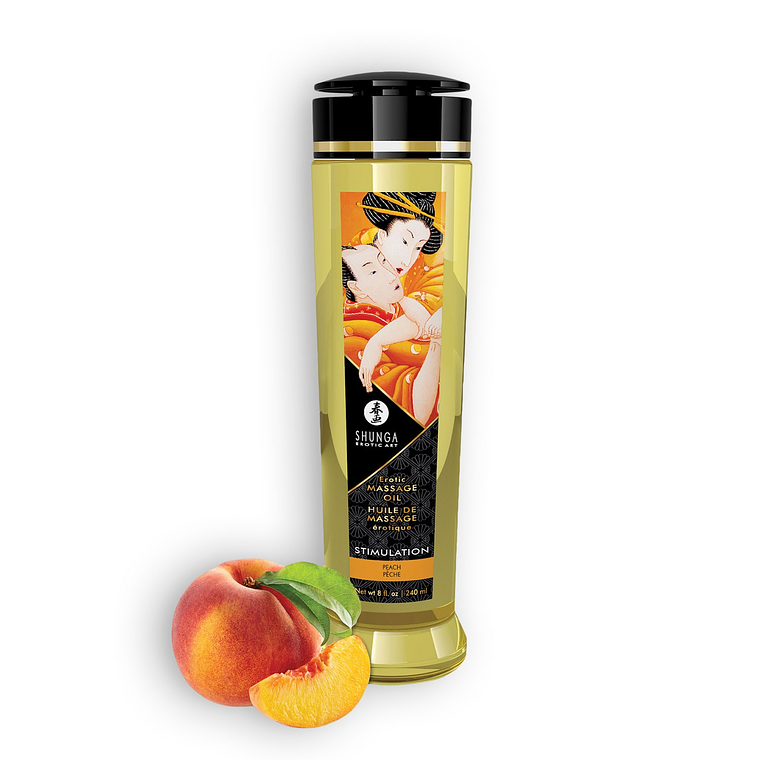 ÓLEO DE MASSAGEM SHUNGA STIMULATION PÊSSEGO 240ML 1