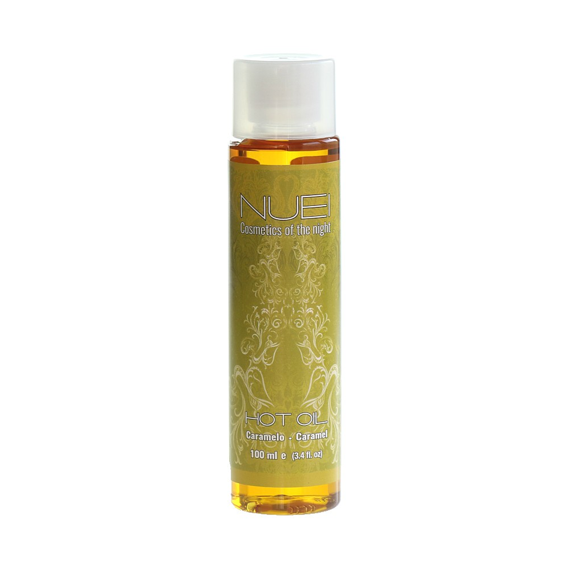 ÓLEO DE MASSAGEM COM EFEITO CALOR CARAMELO HOT OIL NUEI 100ML 2