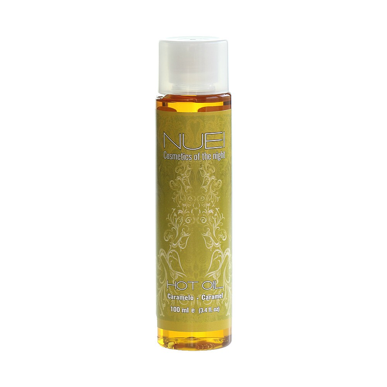 ÓLEO DE MASSAGEM COM EFEITO CALOR CARAMELO HOT OIL NUEI 100ML 2