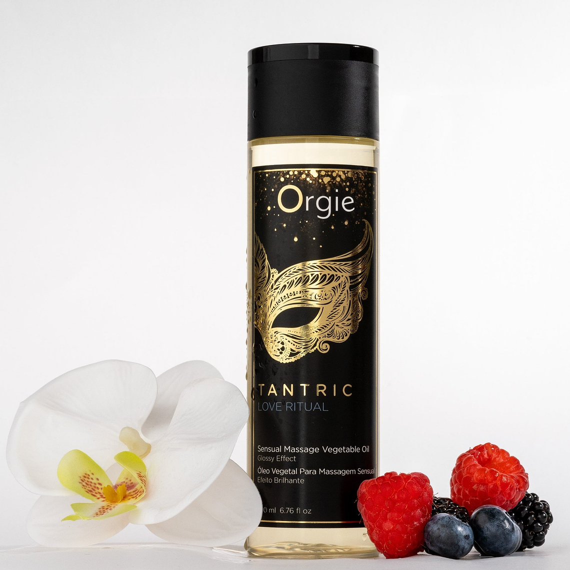 ÓLEO DE MASSAGEM COM EFEITO BRILHANTE TANTRIC LOVE RITUAL 200ML ORGIE 4