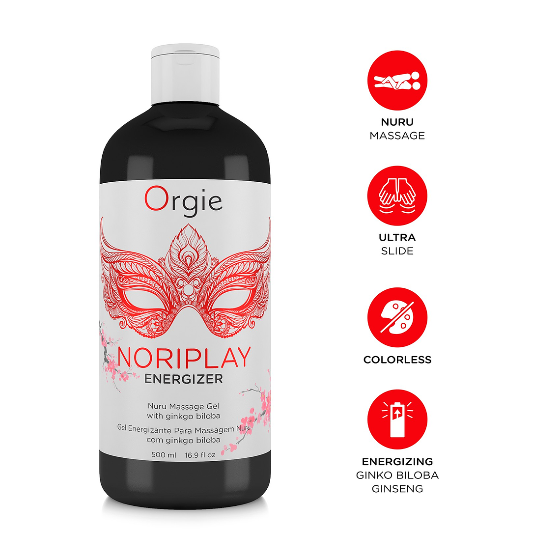 GEL DE MASSAGEM NORIPLAY ENERGIZER 500ML ORGIE 1