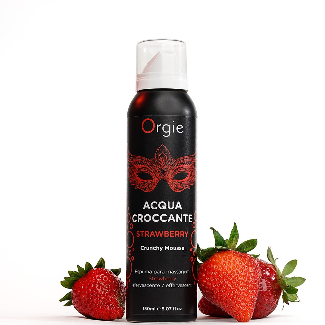 ESPUMA DE MASSAGEM CRACKELING ACQUA CROCCANTE MORANGO 150ML ORGIE 4
