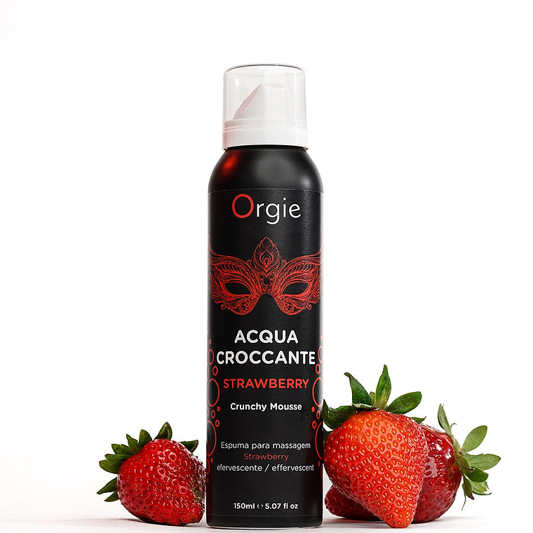 ESPUMA DE MASSAGEM CRACKELING ACQUA CROCCANTE MORANGO 150ML ORGIE 4