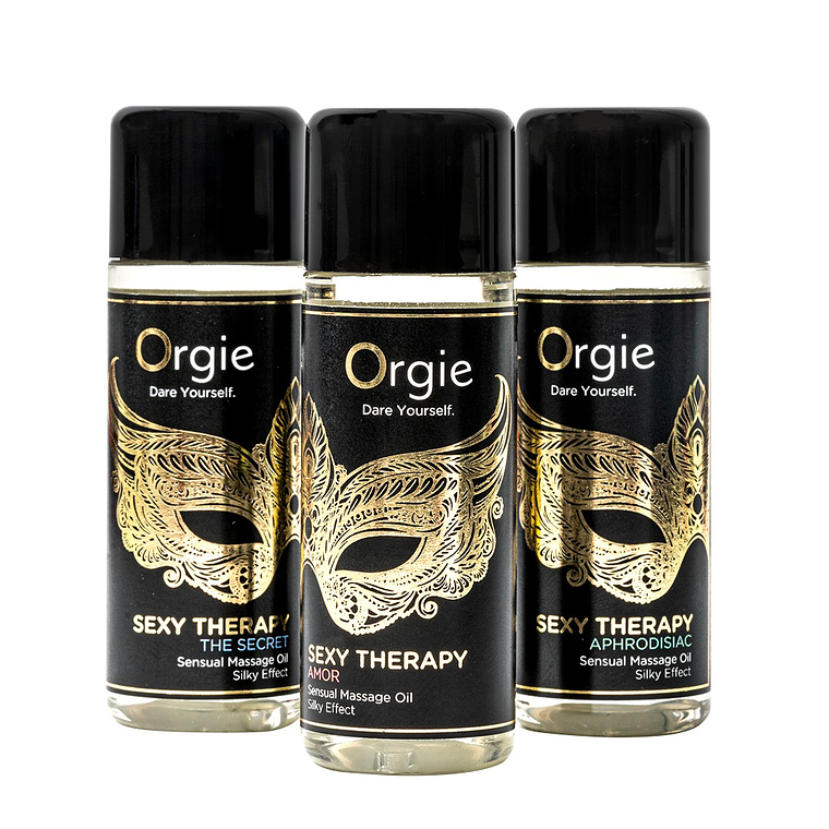 CONJUNTO DE ÓLEOS DE MASSAGEM SEXY THERAPY SENSUAL MINI SIZE 3X30ML ORGIE 3