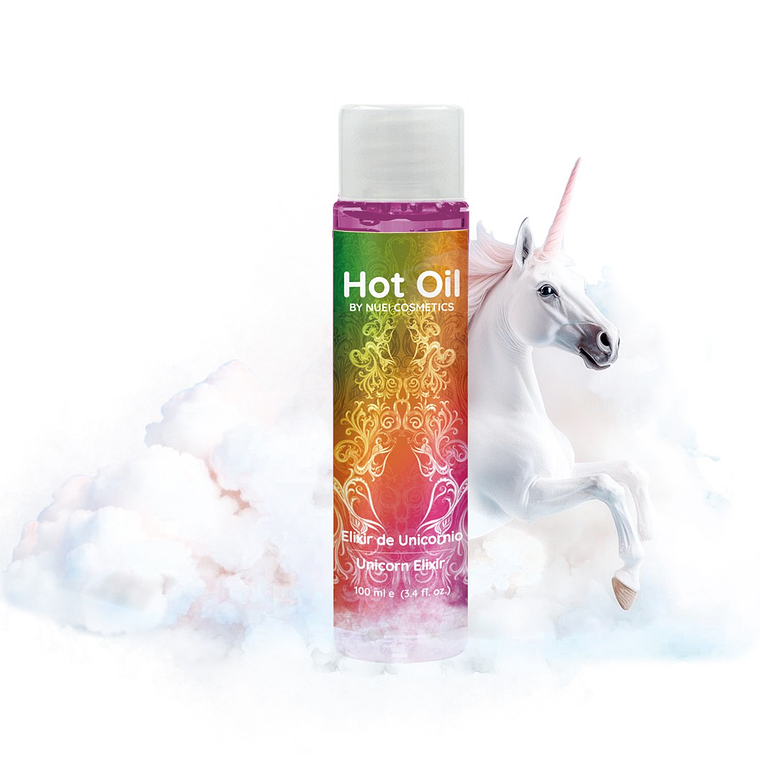 ÓLEO DE MASSAGEM COM EFEITO CALOR ELÍXIR DE UNICÓRNIO HOT OIL NUEI 100ML 1
