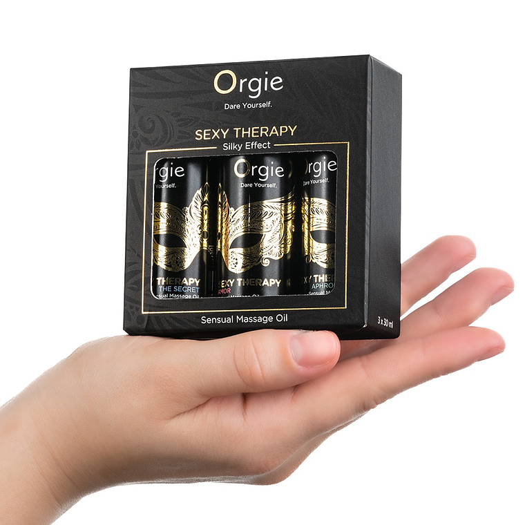 CONJUNTO DE ÓLEOS DE MASSAGEM SEXY THERAPY SENSUAL MINI SIZE 3X30ML ORGIE 4