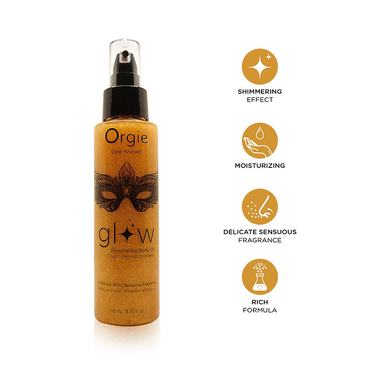 ÓLEO CORPORAL ILUMINADOR GLOW 110ML ORGIE 1