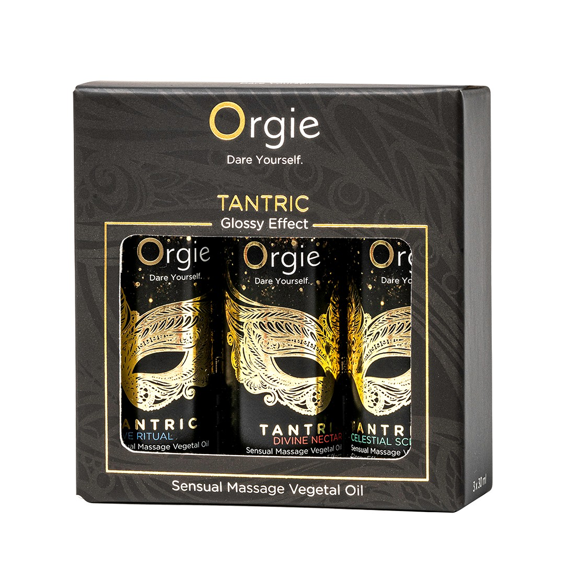 CONJUNTO DE ÓLEOS DE MASSAGEM TANTRIC SENSUAL MINI SIZE 3X30ML ORGIE 5
