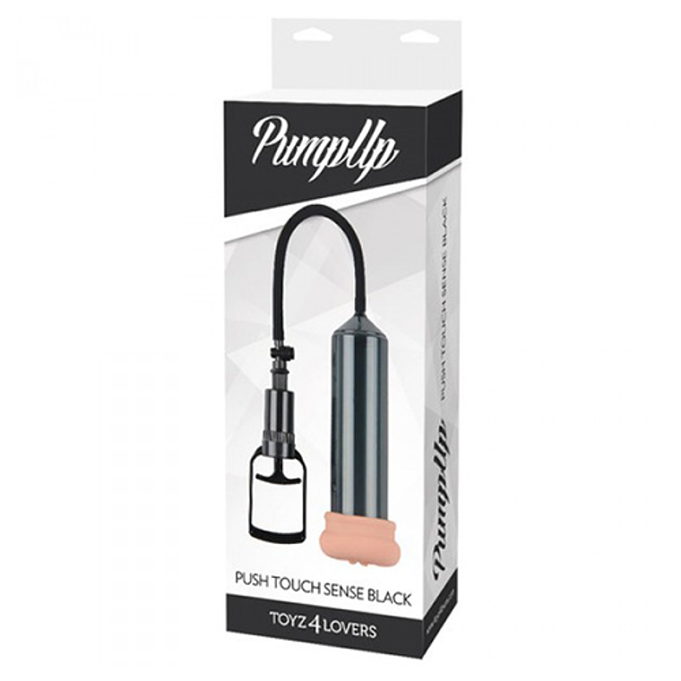 BOMBA PARA O PÉNIS COM MASTURBADOR PUSH TOUCH SENSE PRETA 3