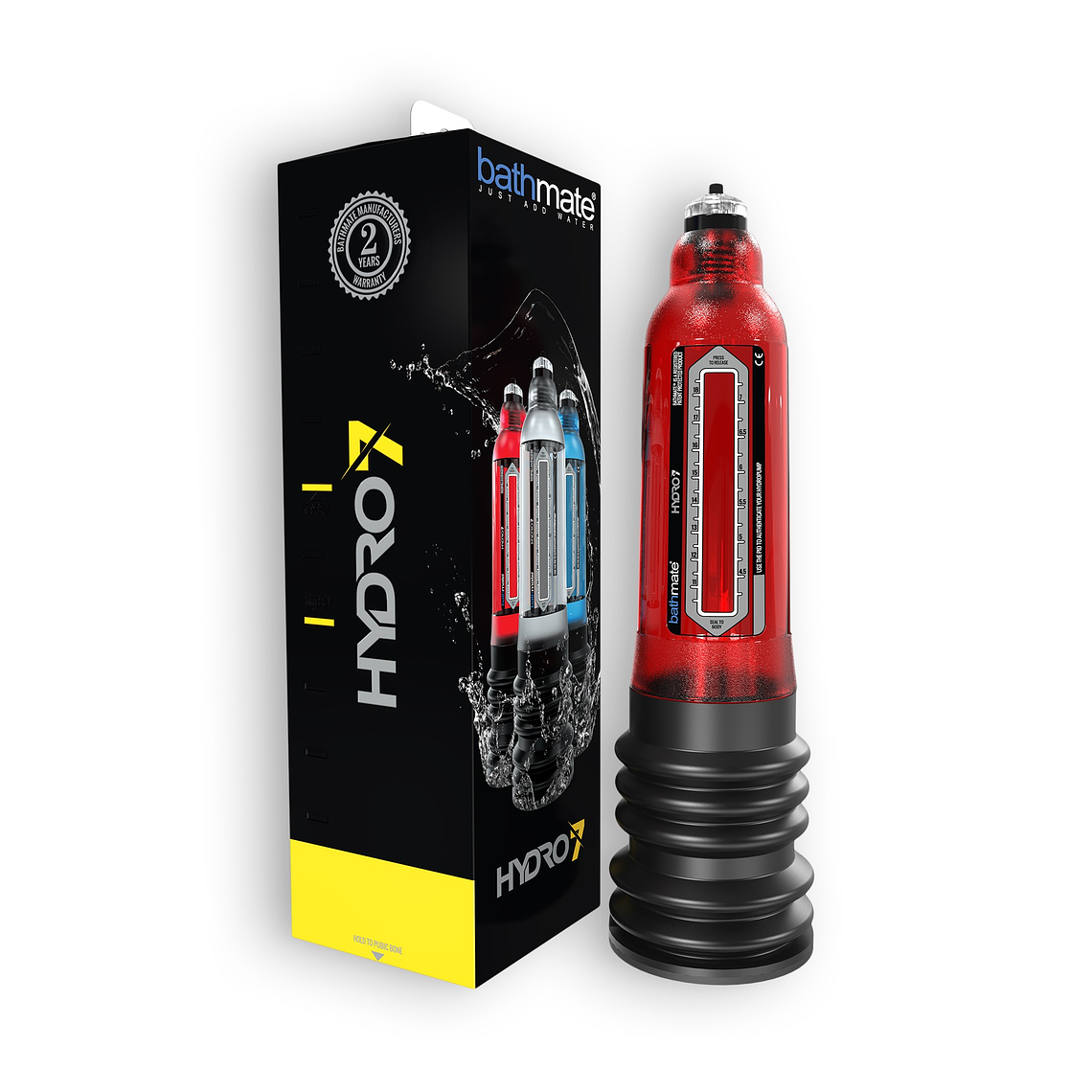 BOMBA PARA O PÉNIS BATHMATE HYDRO 7 HYDRO PUMP VERMELHA 3