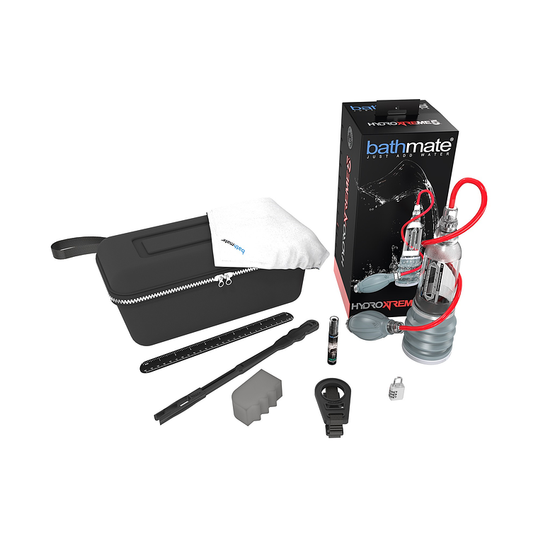 BOMBA COM ACESSÓRIOS BATHMATE HYDROXTREME 5 TRANSPARENTE 2