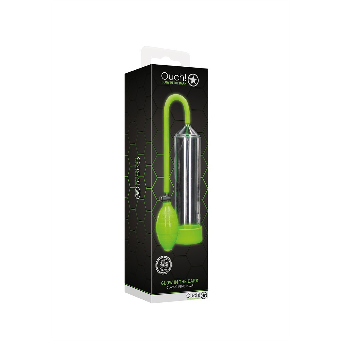 BOMBA PARA O PÉNIS FLUORESCENTE CLASSIC PUMP GLOW IN THE DARK OUCH! 2
