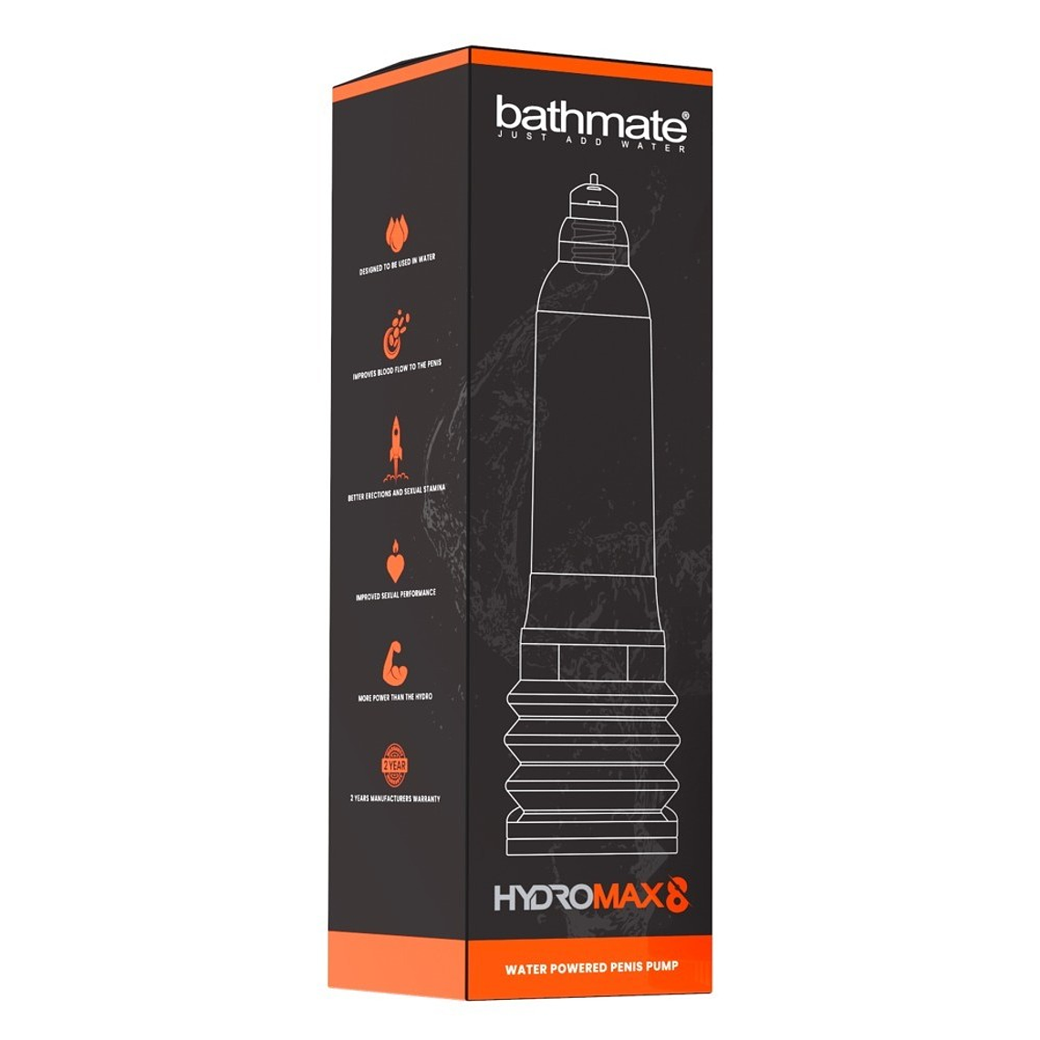 BOMBA PARA PÉNIS HYDROMAX 8 - BATHMATE TRANSPARENTE 2