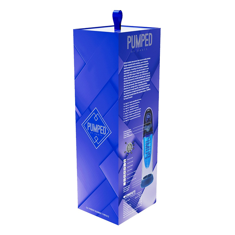 BOMBA AUTOMÁTICA PARA O PÉNIS COM IA AQUA-PRO AZUL PUMPED 3