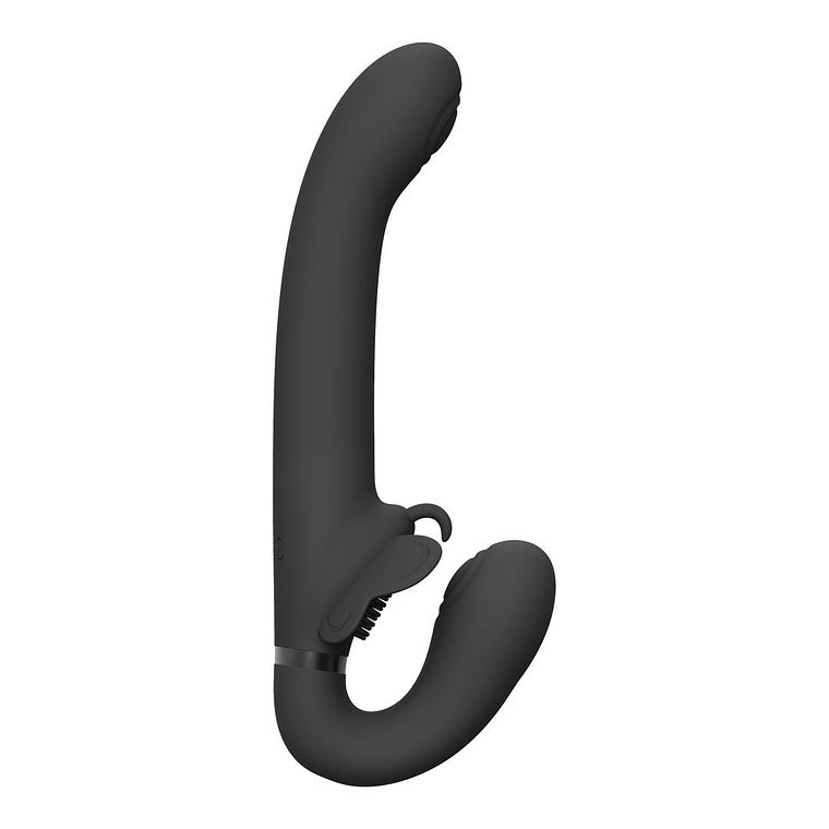 STRAP-ON SEM ARNÊS SATU PULSE-WAVE AND VIBRATING PRETO VIVE  4