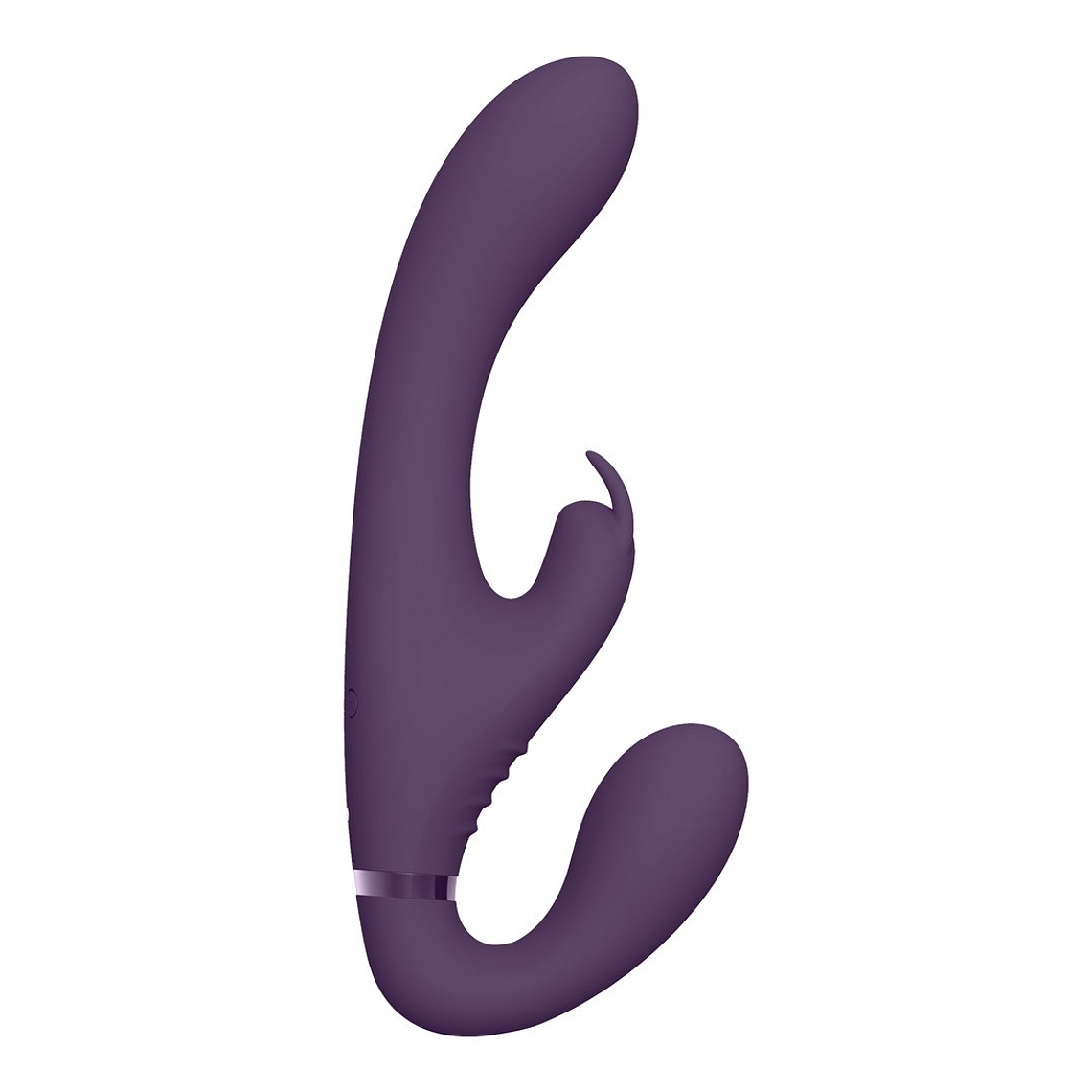 STRAP-ON SEM ARNÊS SUKI VIBRATING RABBIT ROXO VIVE 4