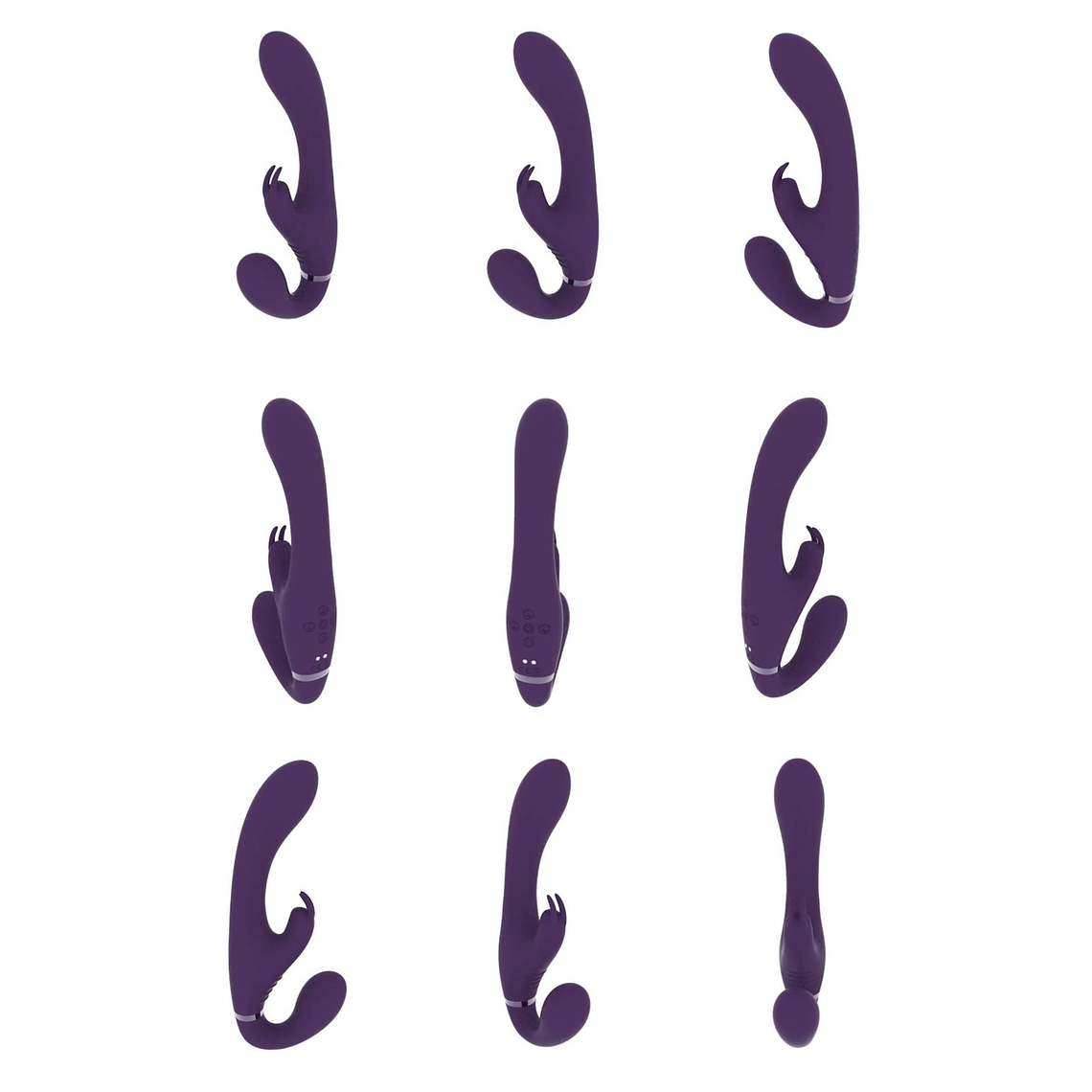 STRAP-ON SEM ARNÊS SUKI VIBRATING RABBIT ROXO VIVE 6