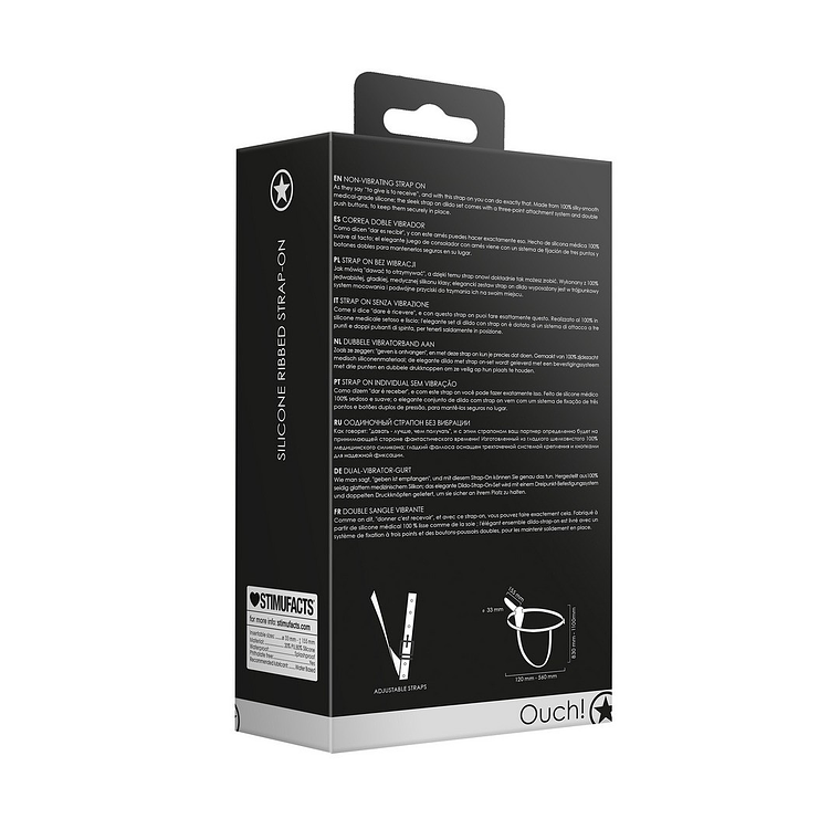 ARNÊS AJUSTÁVEL COM DILDO PRETO OUCH! 3