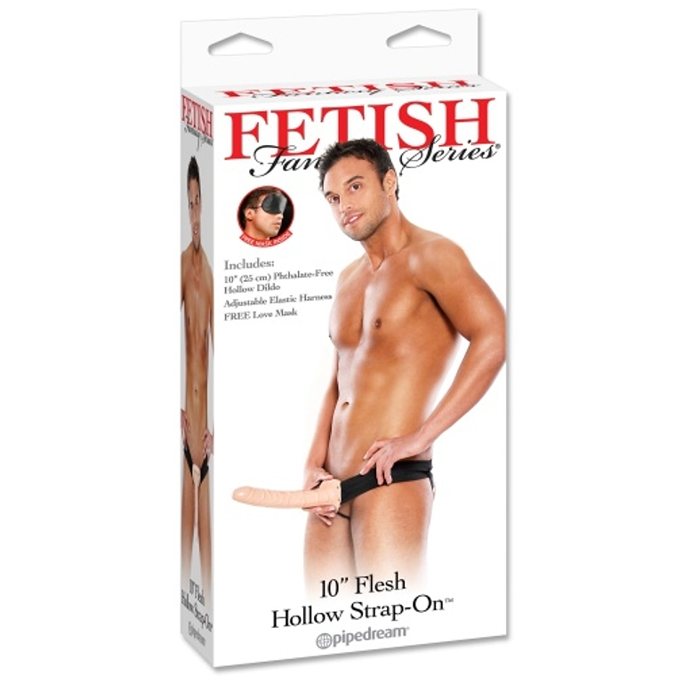STRAP-ON OCO 10” FLESH HOLLOW  FETISH FANTASY SERIES 2