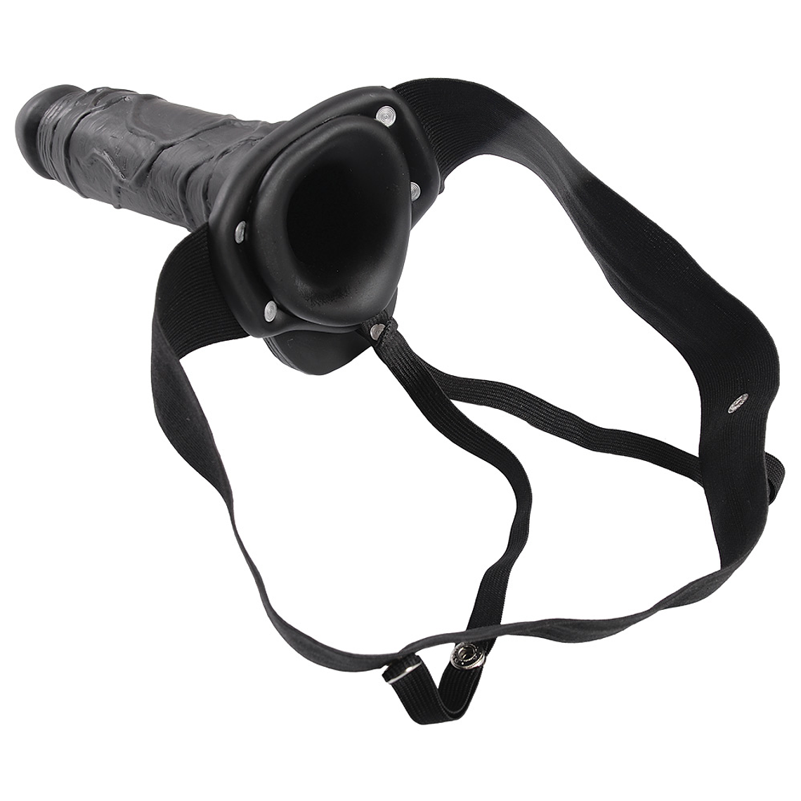 STRAP-ON OCO COM TESTÍCULOS REAL RAPTURE AIR FEELING 8' PRETO 4
