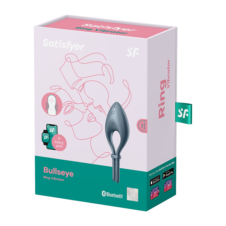 ANEL VIBRATÓRIO BULLSEYE COM APP SATISFYER AZUL ESCURO 6