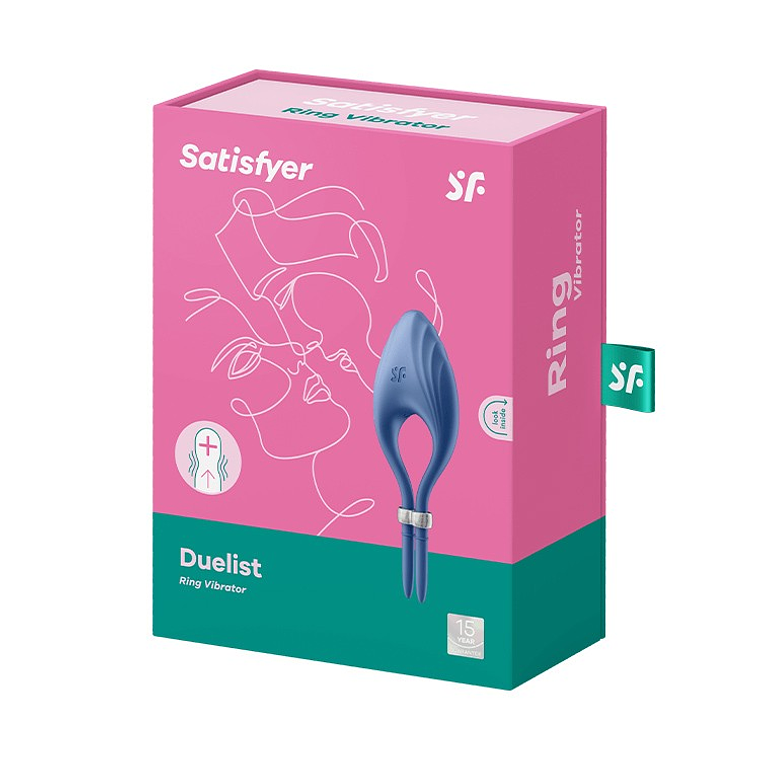 ANEL VIBRATÓRIO DUELIST SATISFYER AZUL 6