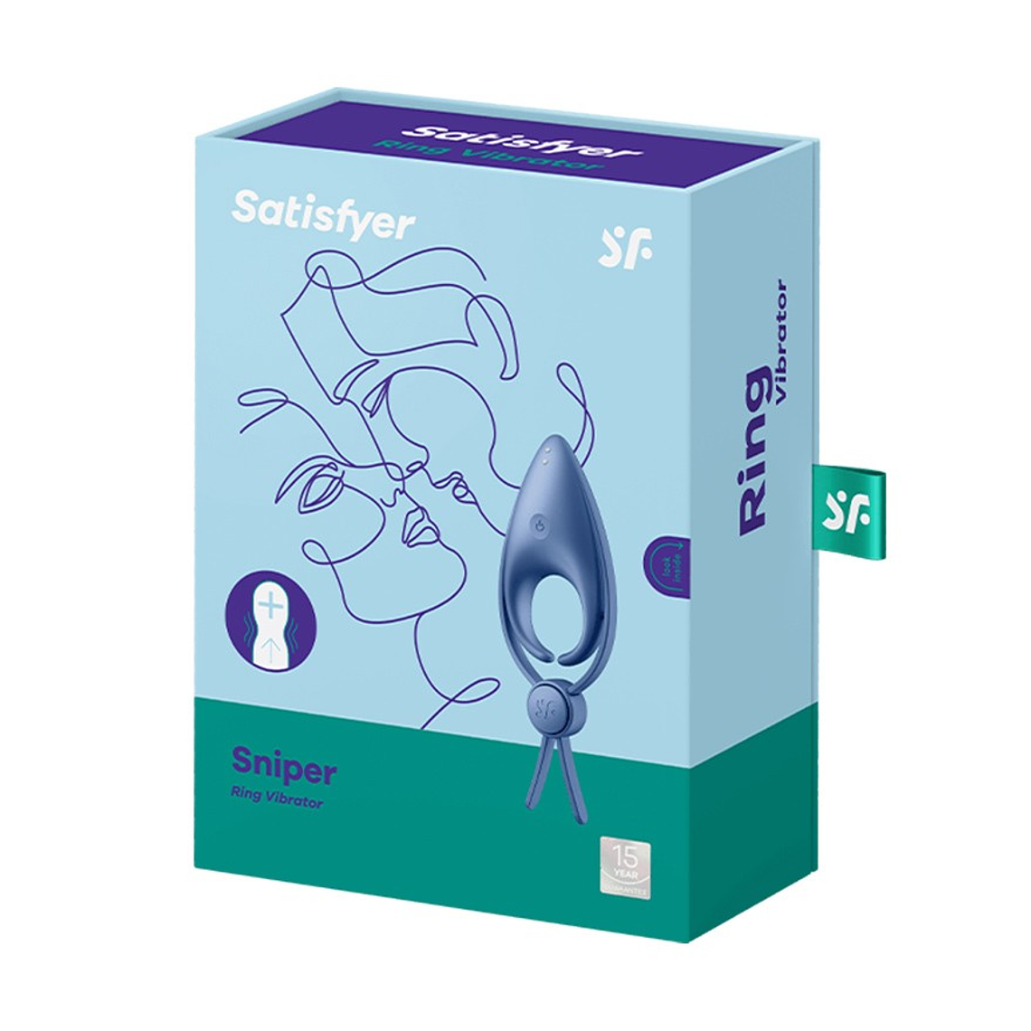 ANEL VIBRATÓRIO SNIPER SATISFYER AZUL 6
