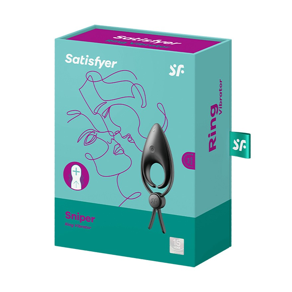 ANEL VIBRATÓRIO SNIPER SATISFYER PRETO 6