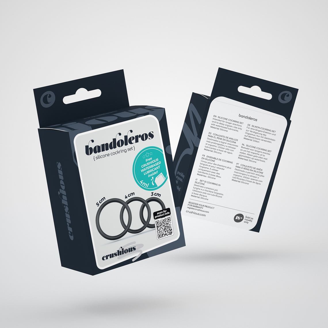 BANDOLEROS CONJUNTO DE ANÉIS DE SILICONE PARA O PÉNIS CRUSHIOUS 9