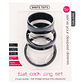 CONJUNTO DE ANÉIS PARA O PÉNIS FLAT COCK RINGS SET PRETOS - thumbnail 2