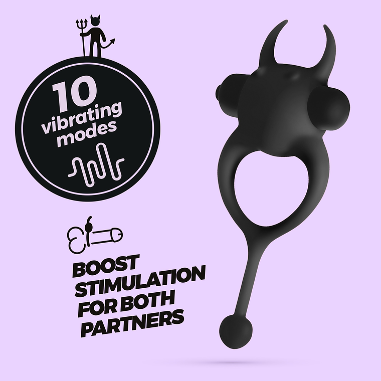 DAEMON ANEL PARA O PÉNIS COM VIBRAÇÃO PRETO CRUSHIOUS 1