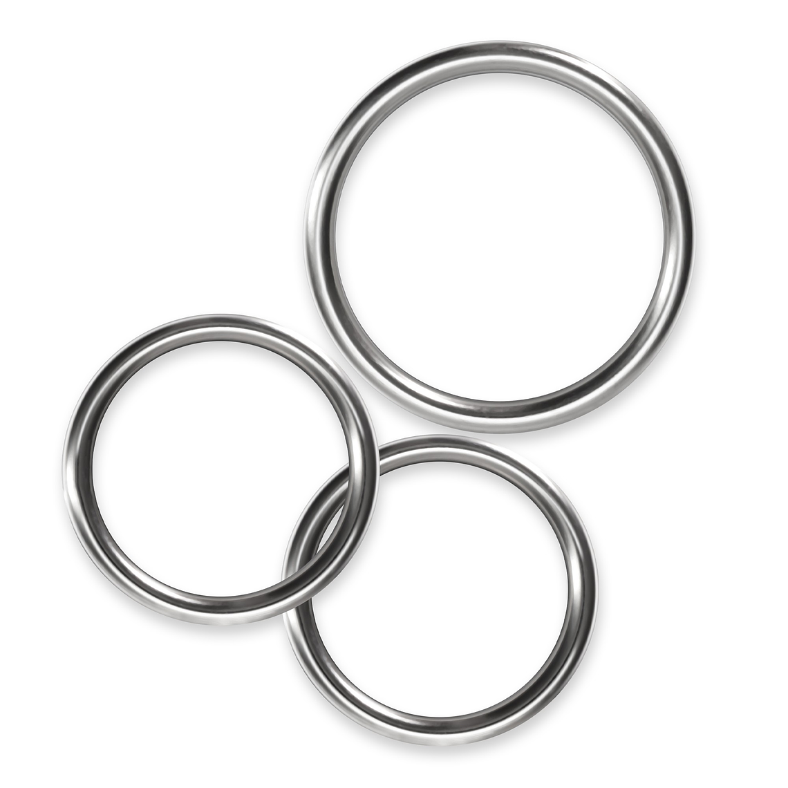 METALEROS CONJUNTO DE 3 ANÉIS PENIANOS EM METAL CRUSHIOUS 2