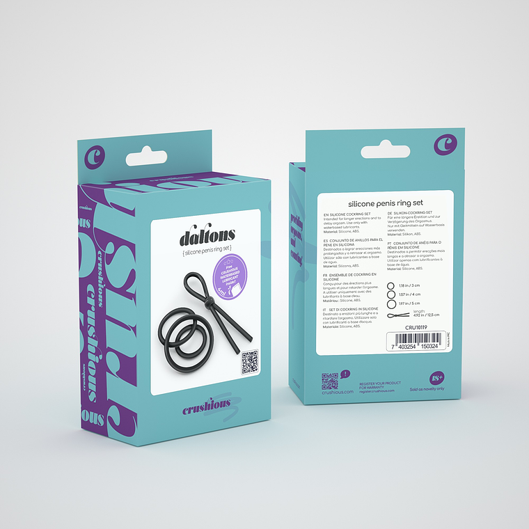 DALTONS CONJUNTO DE ANÉIS DE SILICONE PARA O PÉNIS CRUSHIOUS 11