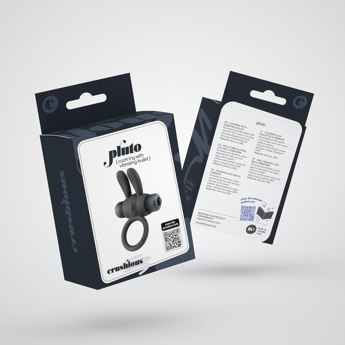 PLUTO ANEL PARA PÉNIS COM BALA VIBRATÓRIA CRUSHIOUS 7