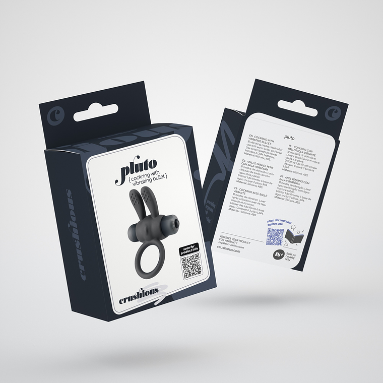 PLUTO ANEL PARA PÉNIS COM BALA VIBRATÓRIA CRUSHIOUS 7