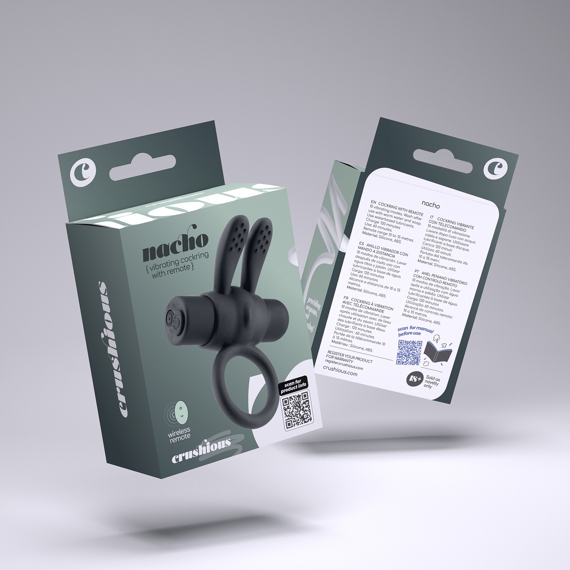 NACHO ANEL VIBRATÓRIO COM CONTROLO REMOTO CRUSHIOUS 13