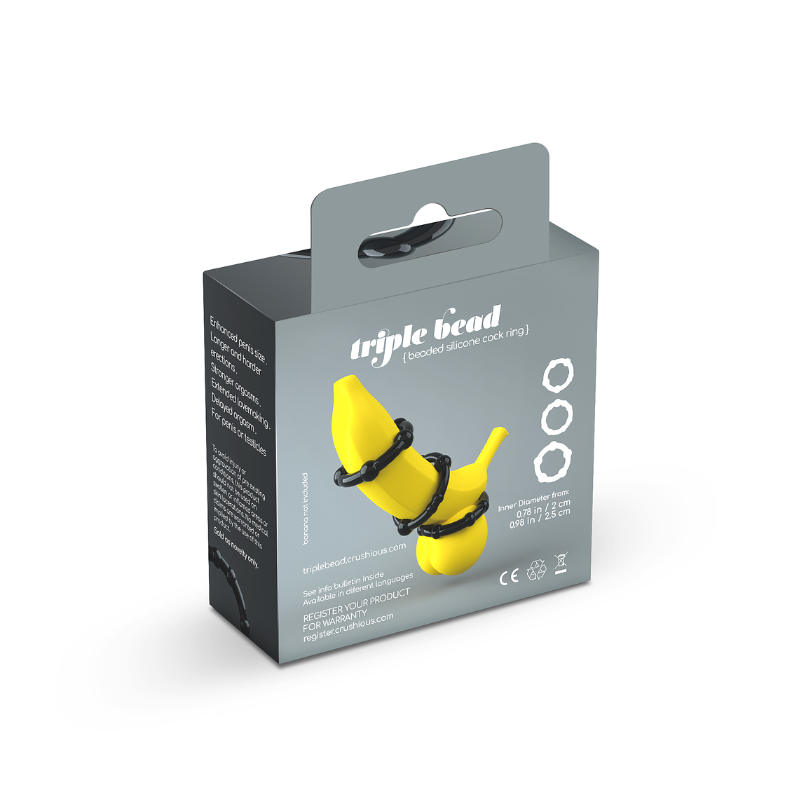 SET DE ANÉIS PENIANOS TRIPLE BEAD PRETOS CRUSHIOUS 11