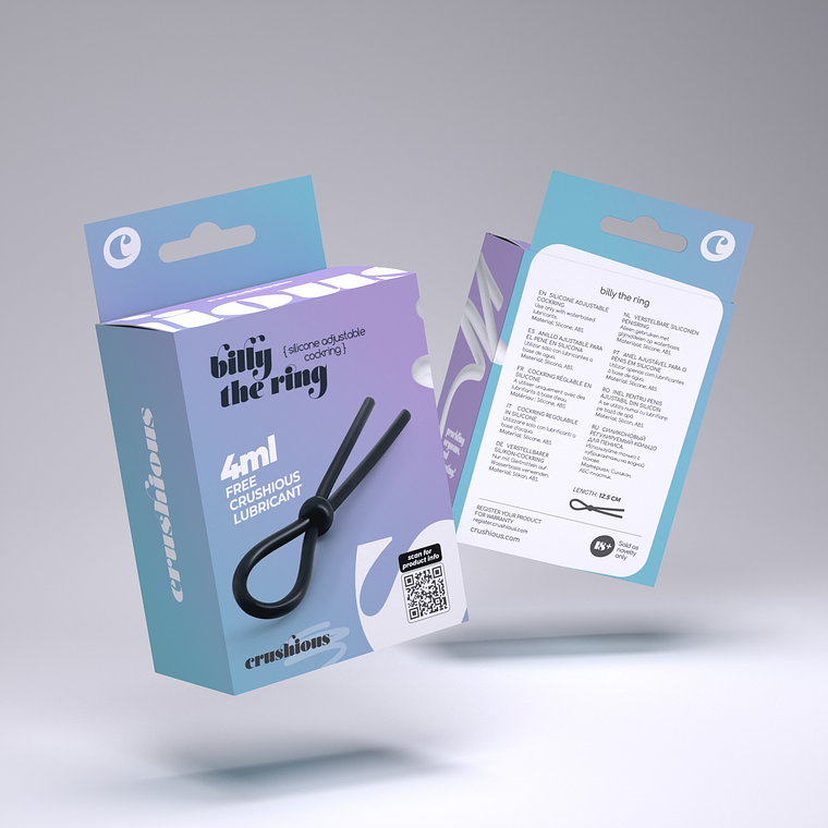 ANEL DE SILICONE AJUSTÁVEL PARA O PÉNIS BILLY THE RING CRUSHIOUS 8