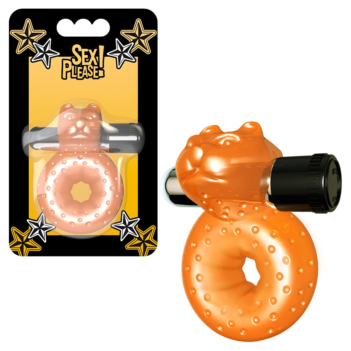 ANEL PARA O PÉNIS COM VIBRAÇÃO SEX PLEASE! MOROZKO LARANJA 2