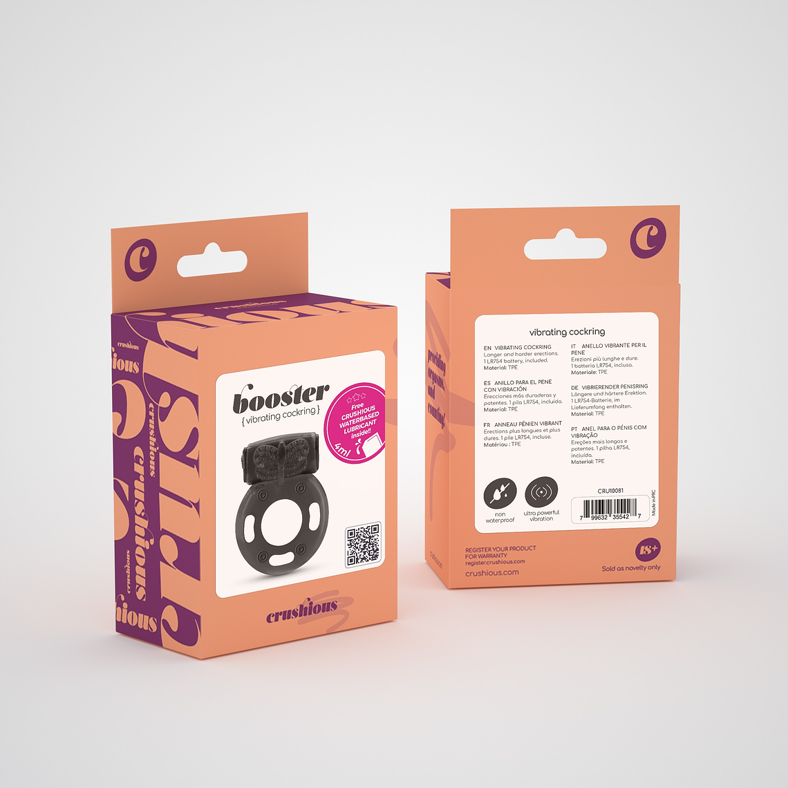 ANEL PARA O PÉNIS COM BALA VIBRATÓRIA BOOSTER CRUSHIOUS 9