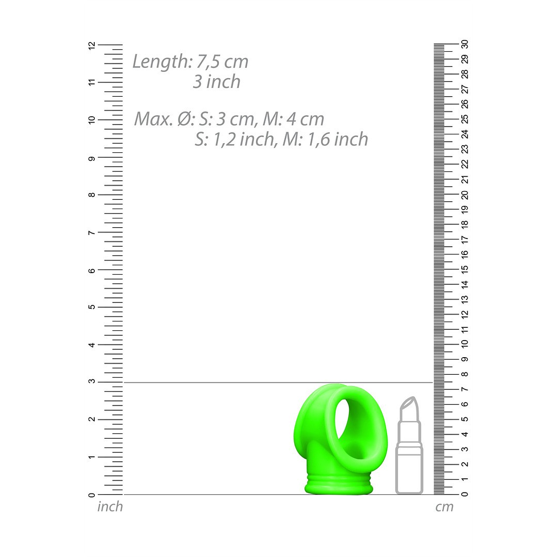 ANEL PARA O PÉNIS E TESTICULOS FLUORESCENTE GLOW IN THE DARK OUCH! 5