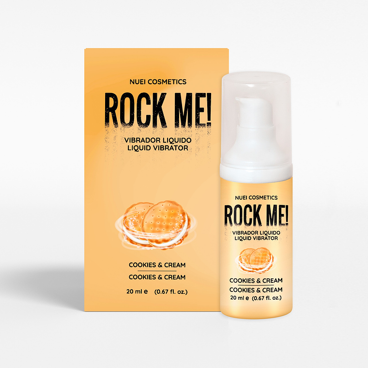 ROCK ME! VIBRADOR LÍQUIDO BISCOITO E NATA 20 ML NUEI 1