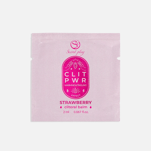 SAQUETA CLIT PWR - BÁLSAMO PARA CLÍTORIS DE MORANGO 2ML SECRET PLAY
