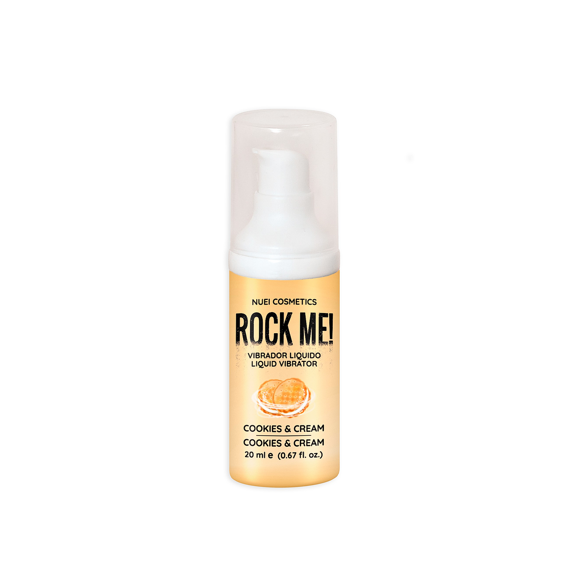 ROCK ME! VIBRADOR LÍQUIDO BISCOITO E NATA 20 ML NUEI 3