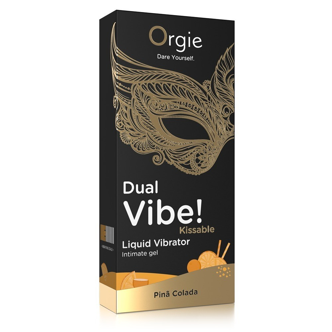 VIBRADOR LÍQUIDO COM SABOR A PIÑA COLADA DUAL VIBE 15ML ORGIE 2