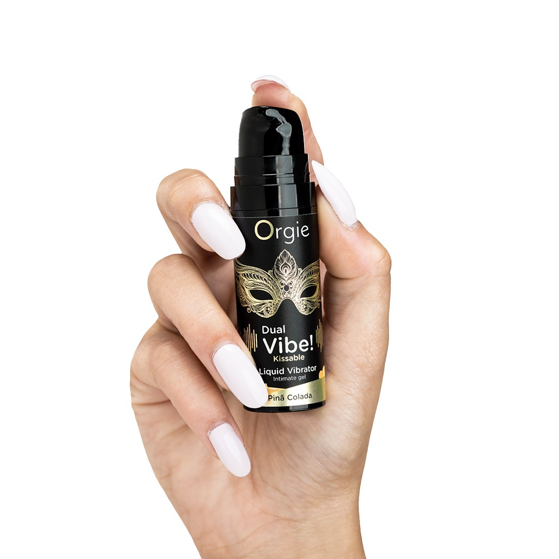VIBRADOR LÍQUIDO COM SABOR A PIÑA COLADA DUAL VIBE 15ML ORGIE 4