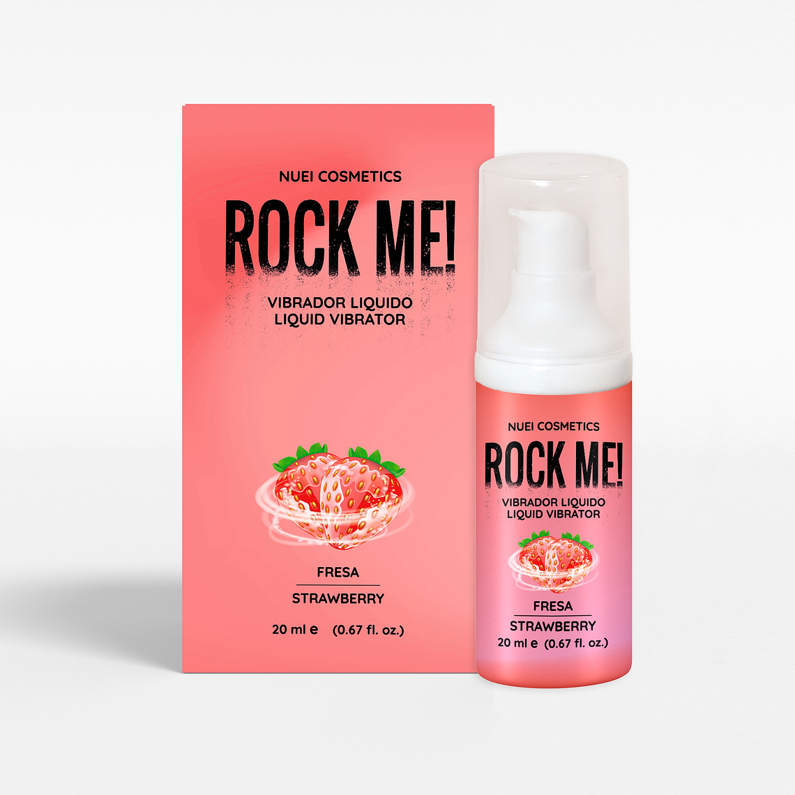 ROCK ME! VIBRADOR LÍQUIDO MORANGO 20 ML NUEI 1