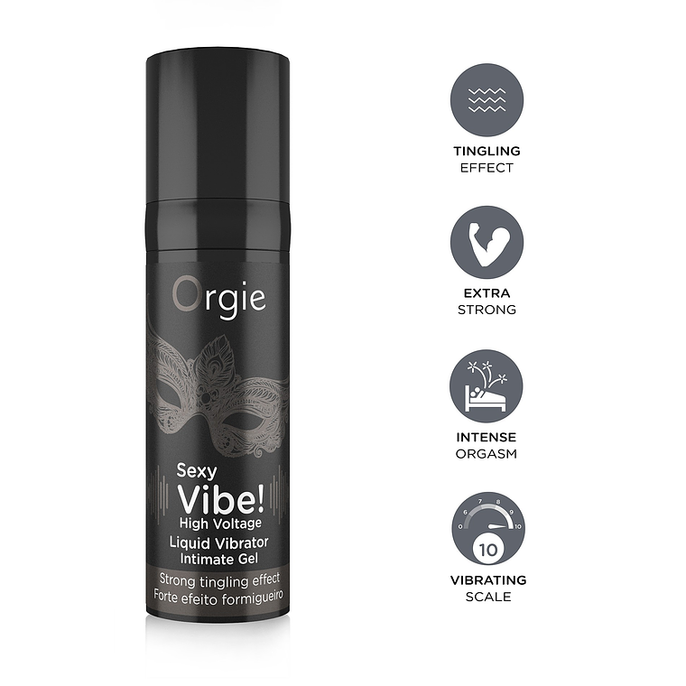 GEL COM VIBRAÇÃO SEXY VIBE HIGH VOLTAGE 15ML ORGIE 1