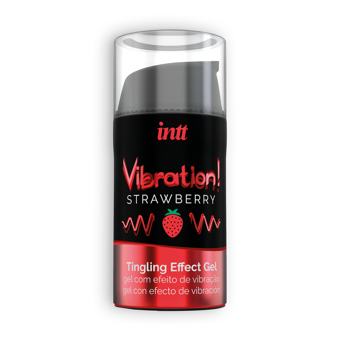 GEL COM VIBRAÇÃO VIBRATION MORANGO INTT 15ML 1